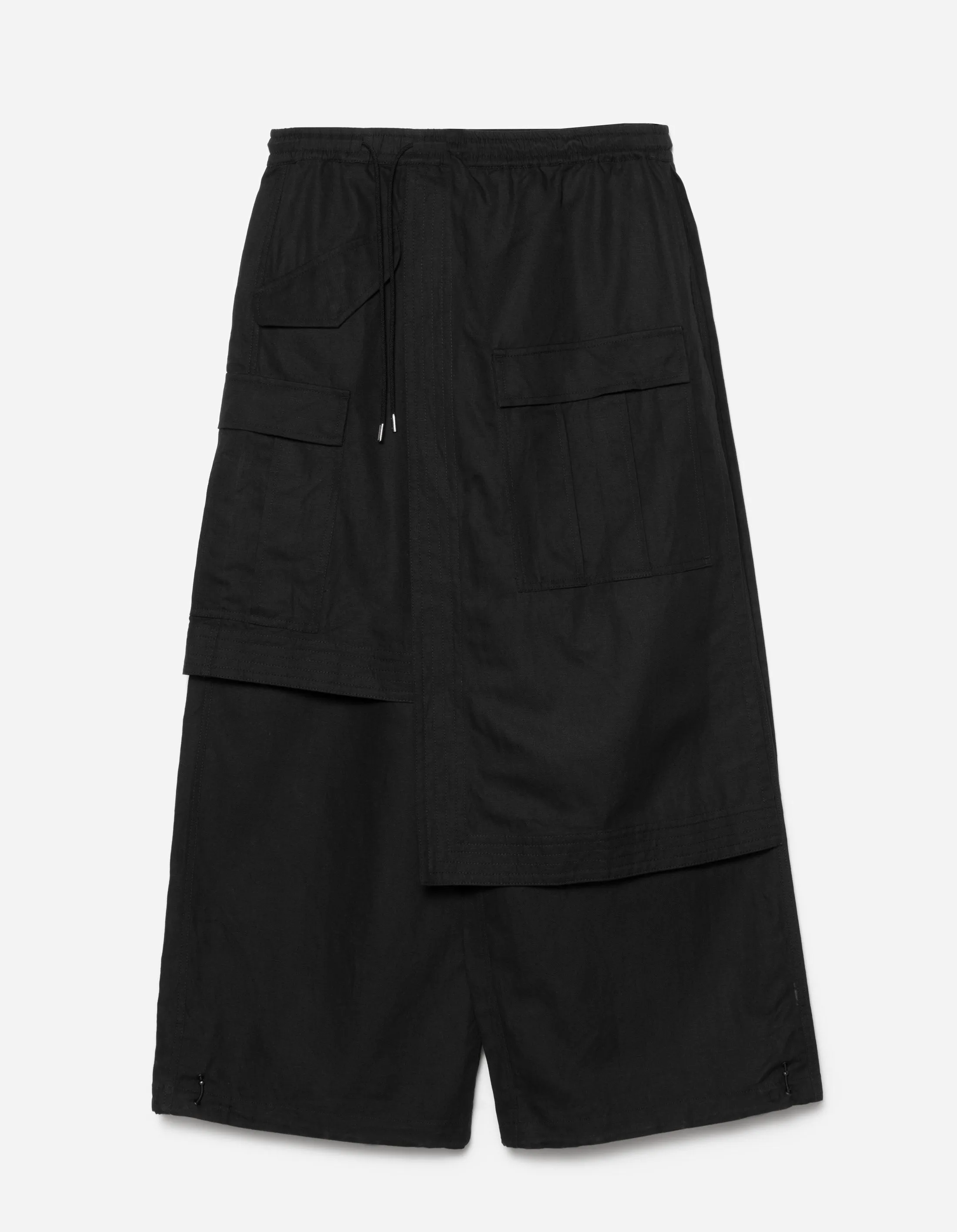 6008 Cobra Asym Cargo Hakama Pants Black