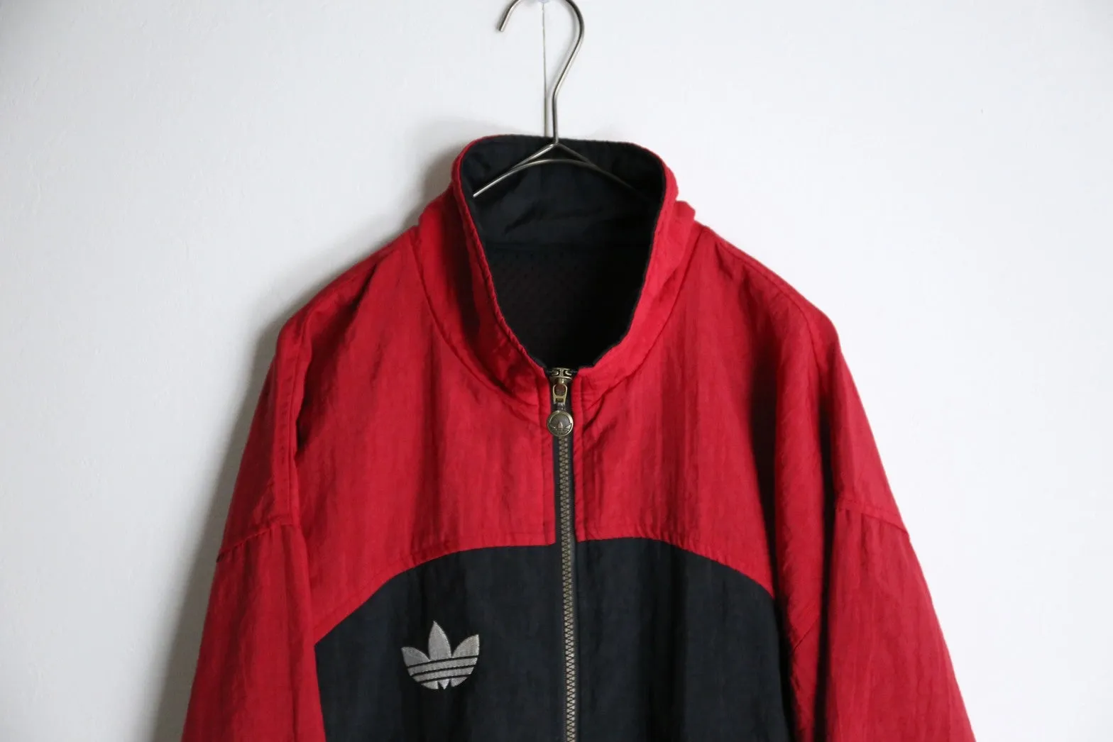 “adidas”red &black track jacket