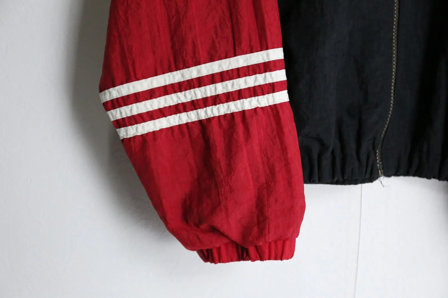 “adidas”red &black track jacket