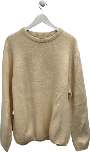 ASOS Cream Oversize Crewneck Jumper UK M