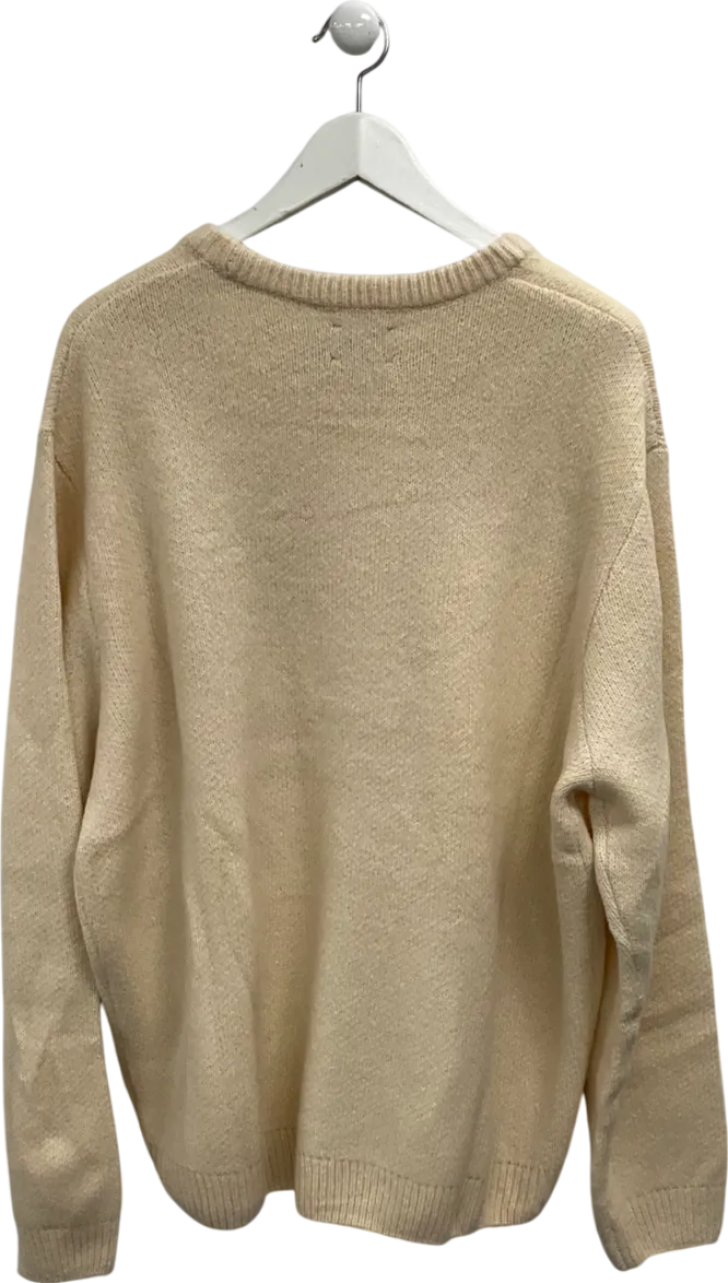 ASOS Cream Oversize Crewneck Jumper UK M