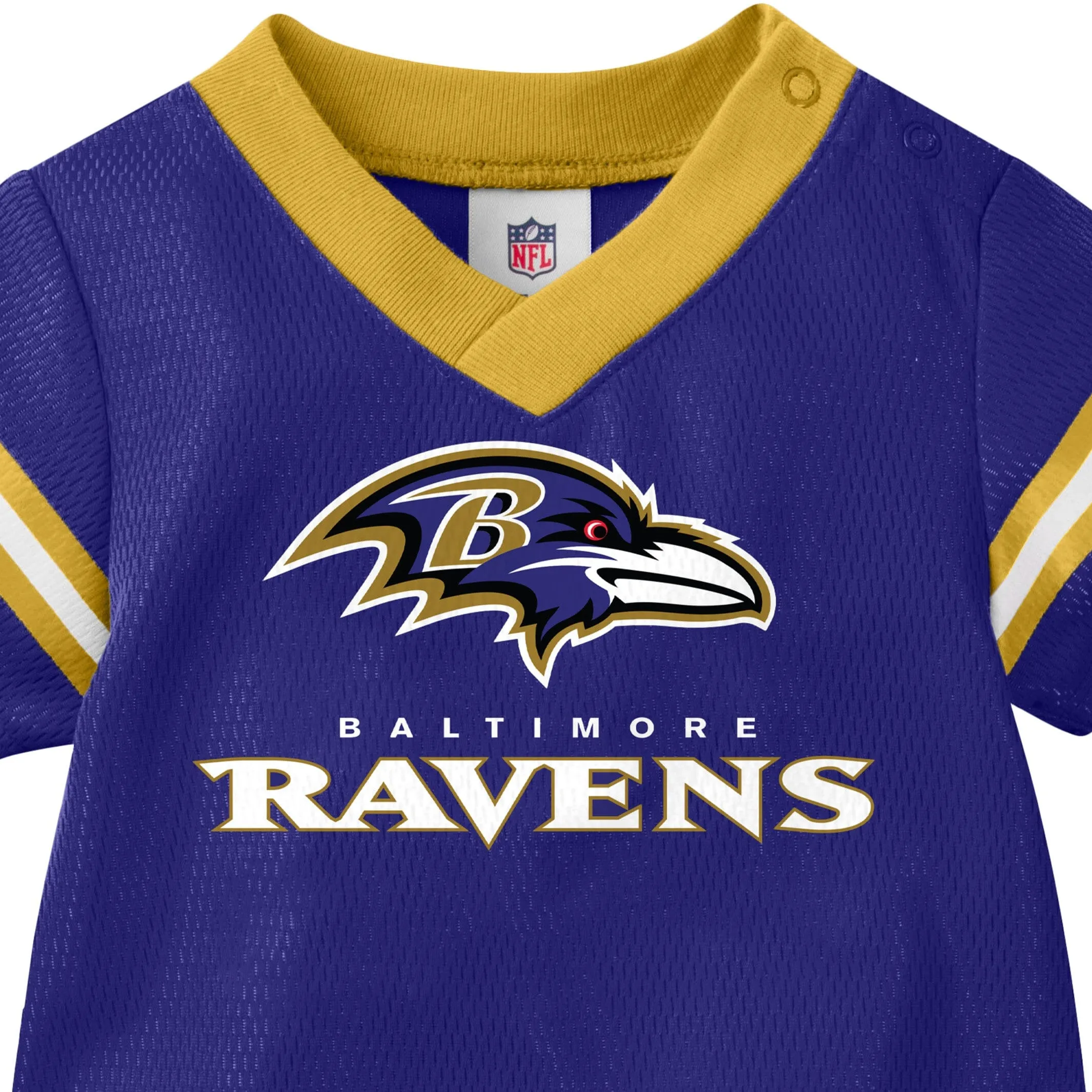 Baby Boys Ravens Short Sleeve Jersey Bodysuit