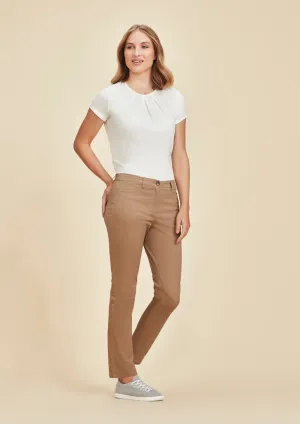 Biz Corporate  Womens Slim Leg Stretch Chino Pant (RGP263L)