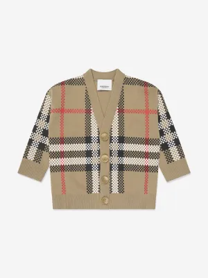 Burberry Baby Boys Johnny Cardigan in Archive Beige Check