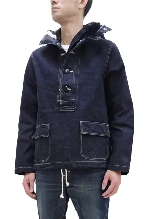 Buzz Rickson Pullover Denm Parka Men's Reproduction of US Navy Anti-Gas Protective Gunner Smock Jacket BR11703