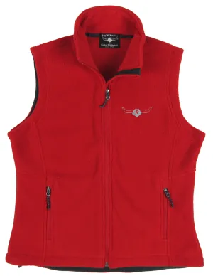 Canyon Fleece - Ladies Zip Vest by Flying R Ranchwear - Red