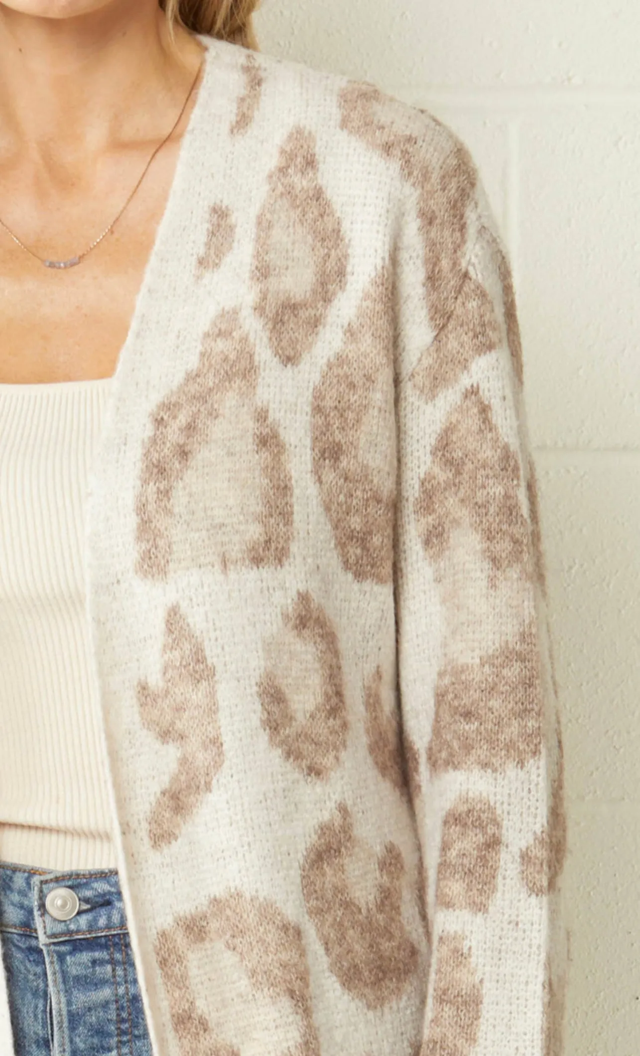 Cozy up leopard sweater Cardigan