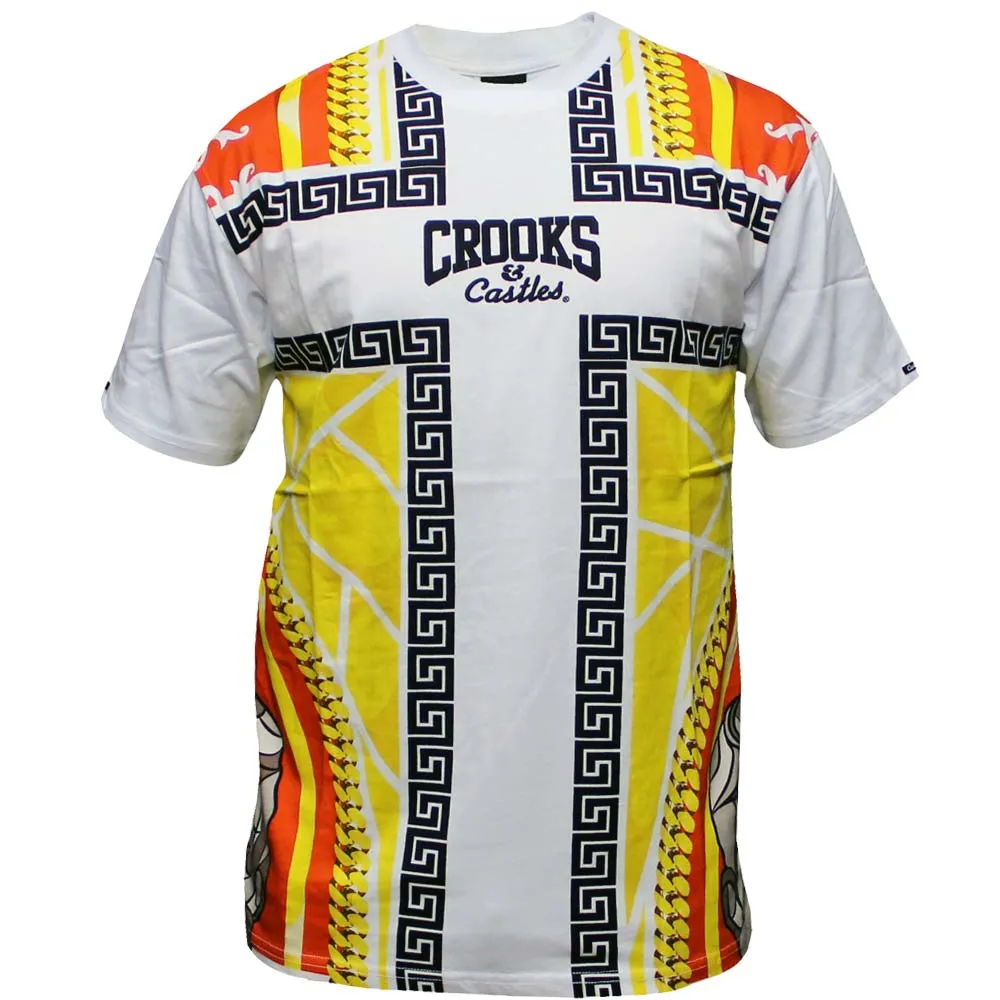 Crooks & Castles Hood Pope T-Shirt White Multi