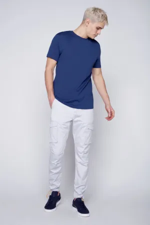 DEAN -  Slim Fit Cargo Chinos (Convertible Joggers) - Frost Blue