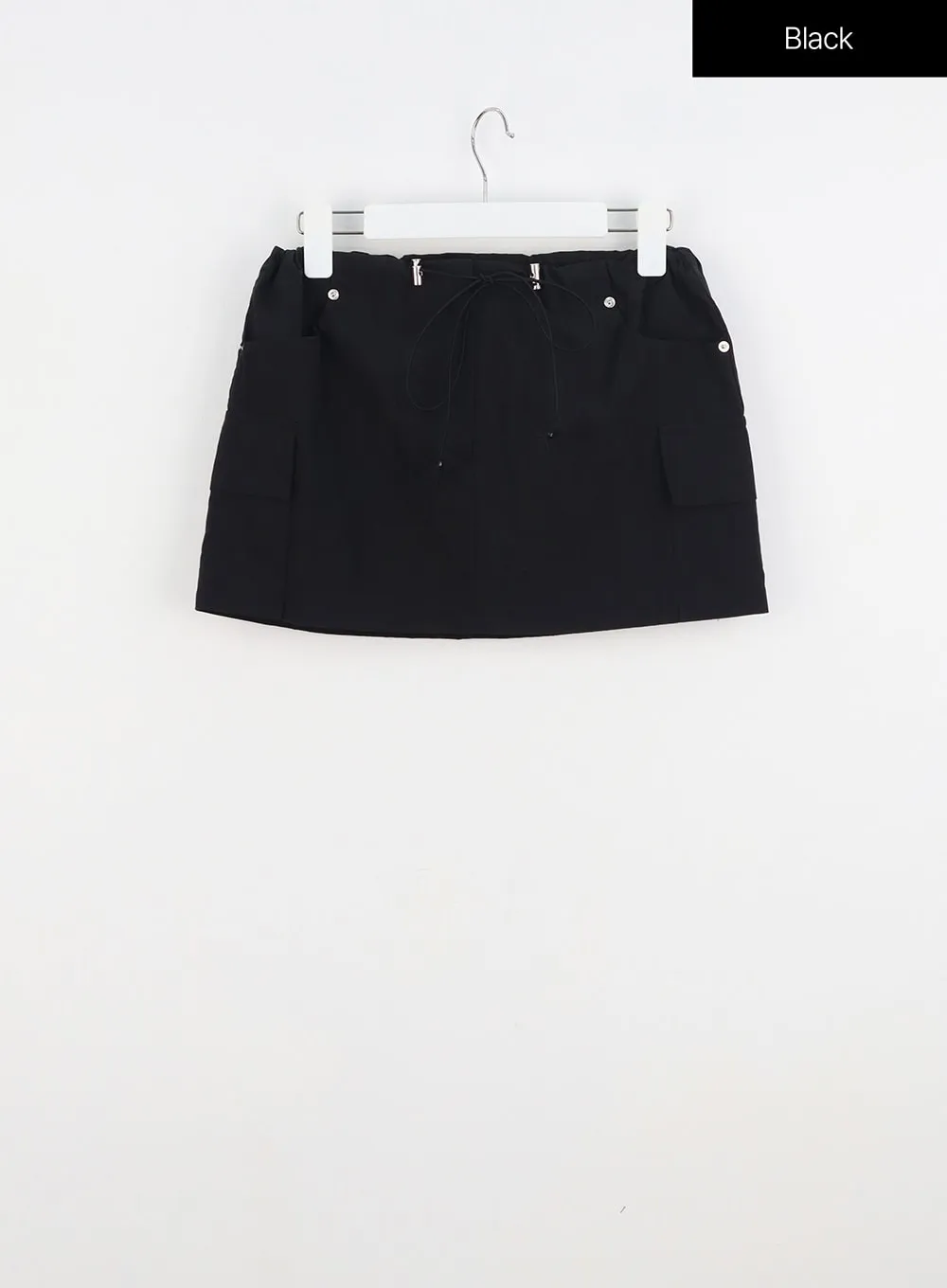 Drawstring Mini Skirt IU312