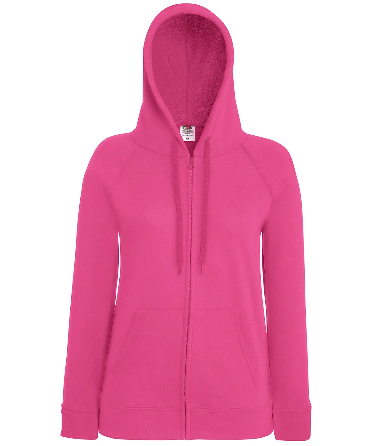 Fuchsia - Women's lightweight hooded sweatshirt jacket