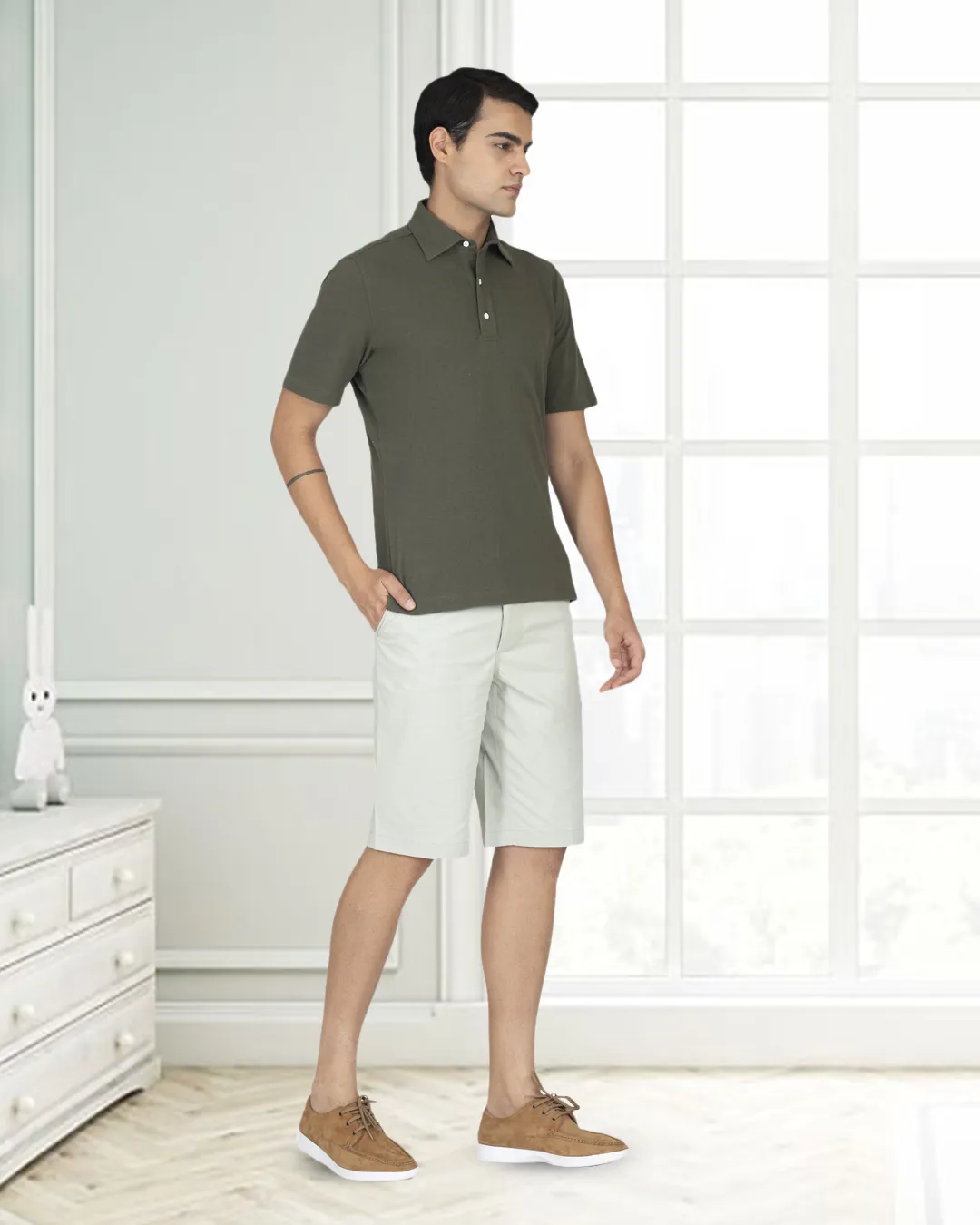 Genoa Pale Green Shorts