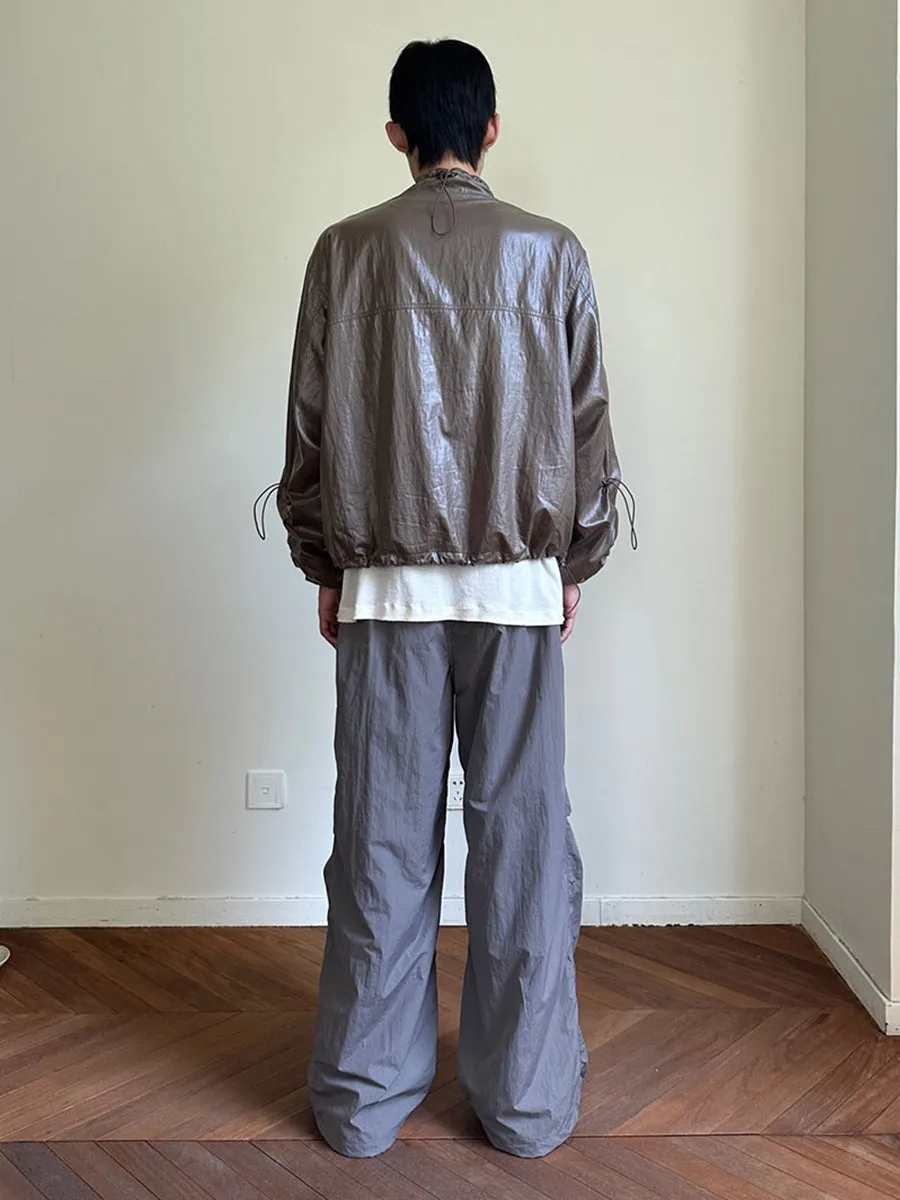 Gloss coated track jacket