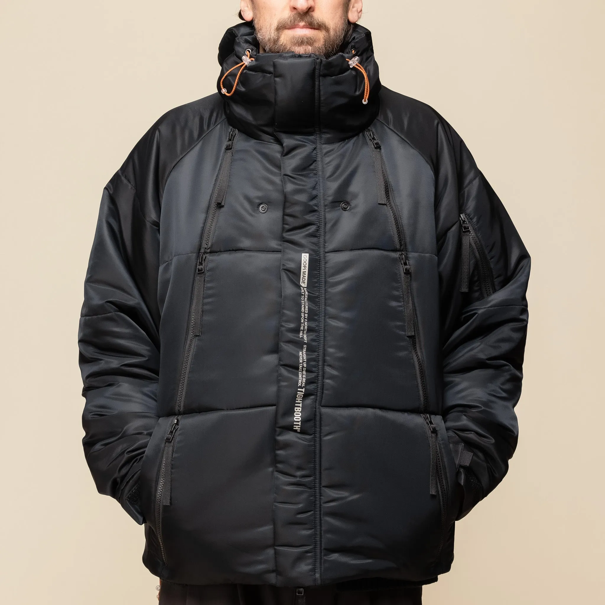 GOOPiMADE® x TIGHTBOOTH - “GMT-01M” - D-System 3M Thinsulate™ Monster Parka - Shadow Black