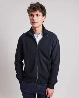 Hartford Track Jacket Sweatshirt in Midnight Blue