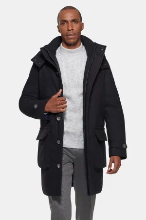 Hooded Street Parka, Black