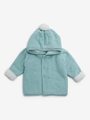 HOP Baby Mint Knit-Textured Cotton Jacket