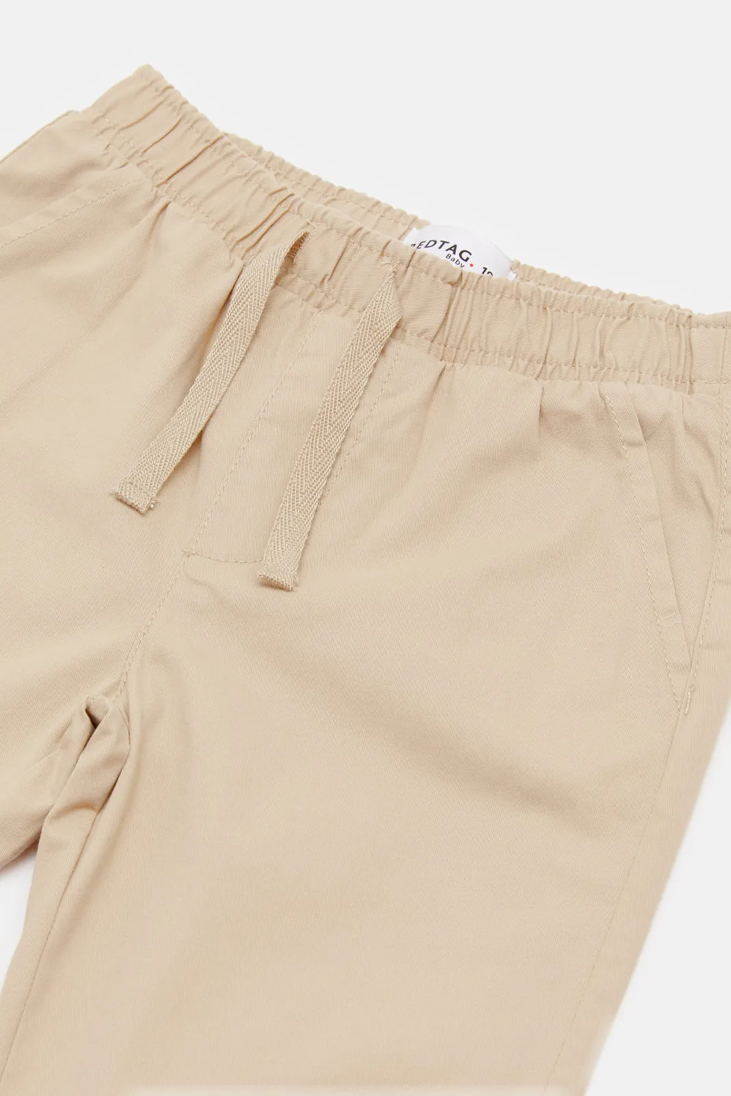 Infant Boys Beige Twill Chino Jogger