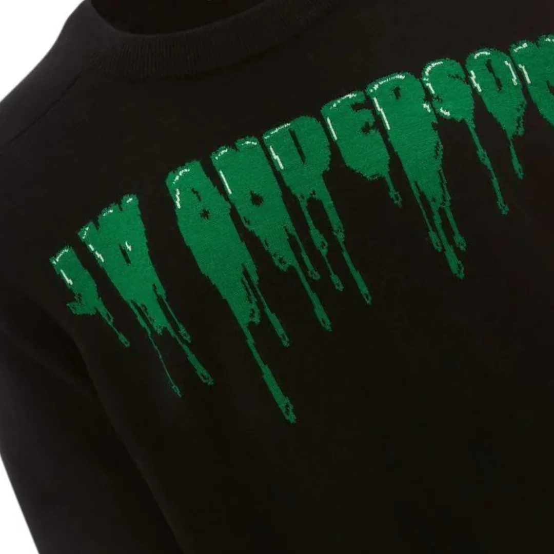 JW Anderson Slime Logo Crewneck Jumper Black/Green