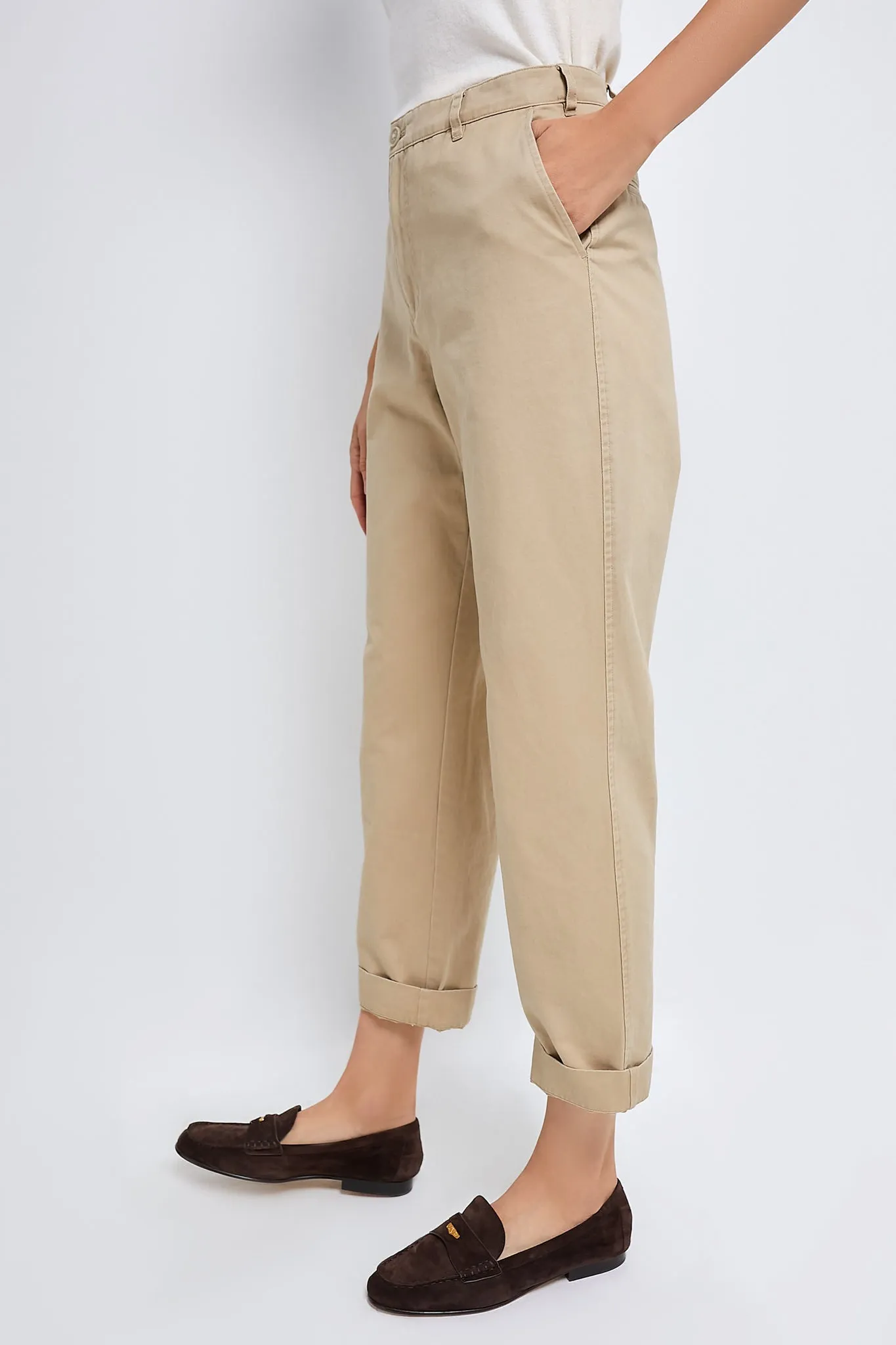 Khaki Chino Collins Pants