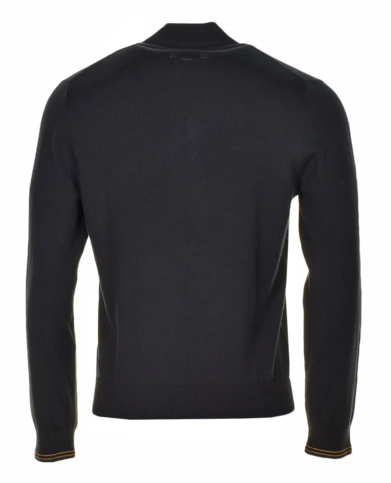 Knitted Zebra Quarter Zip Black