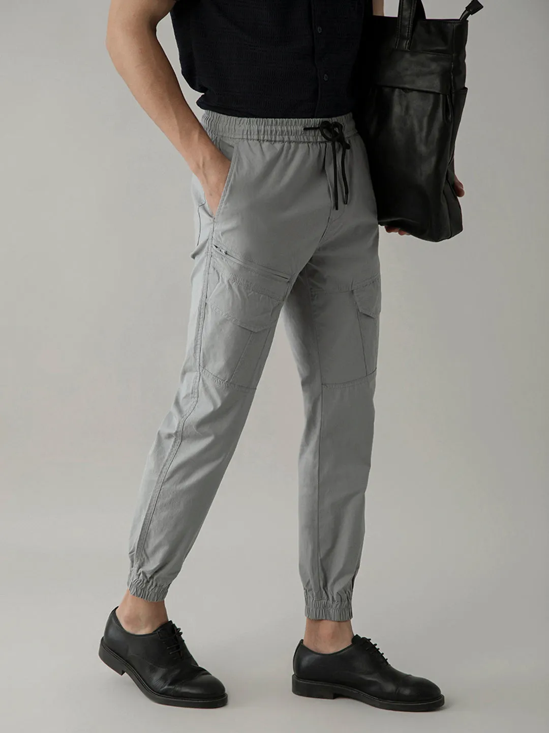 Light Grey Cotton Lycra Pant