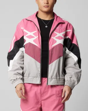 Loiter Hybrid Track Jacket Pink/Grey