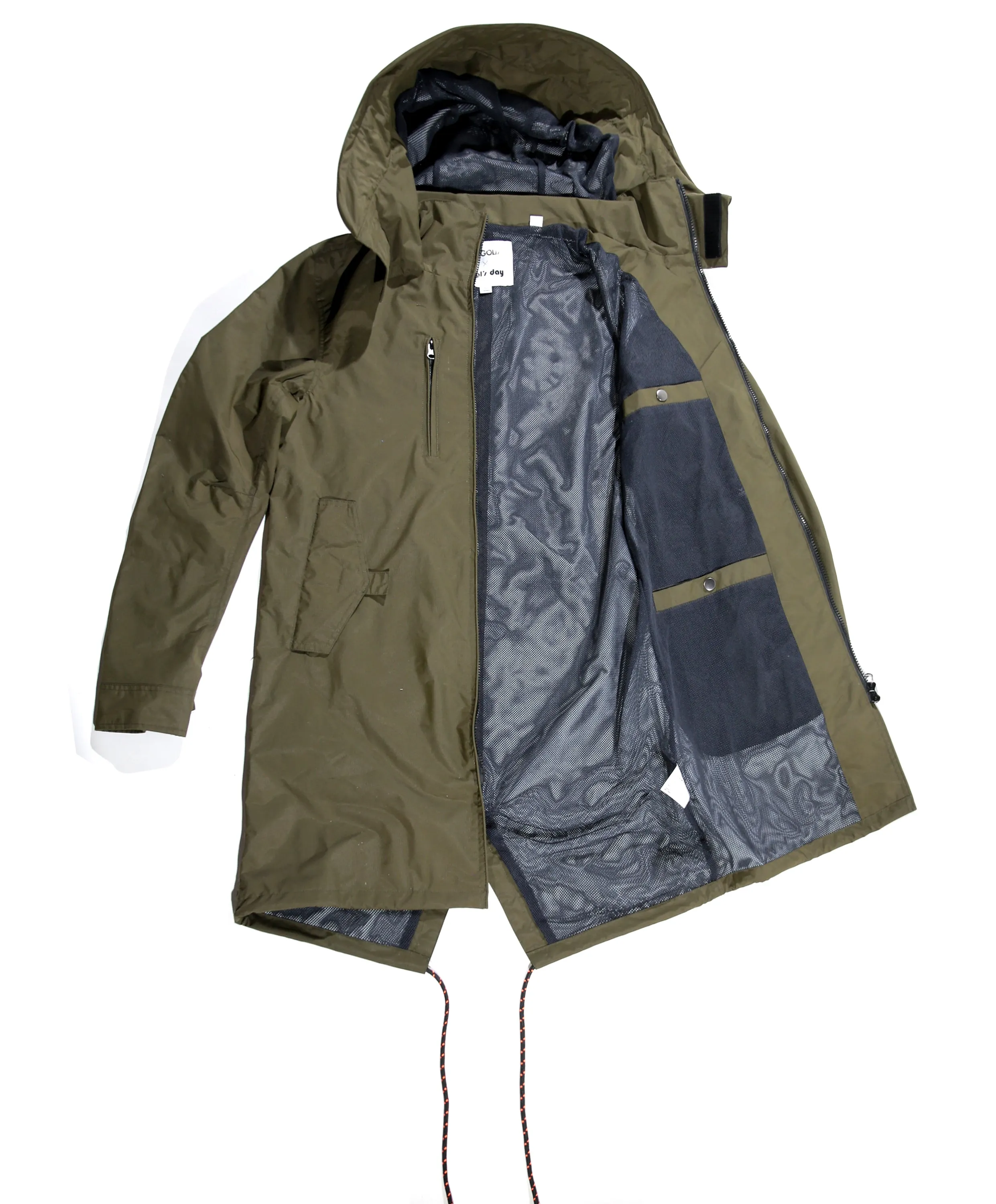 <A 000a001y7f> Fungolia Parka Jacket (Military Green/Navy blue)