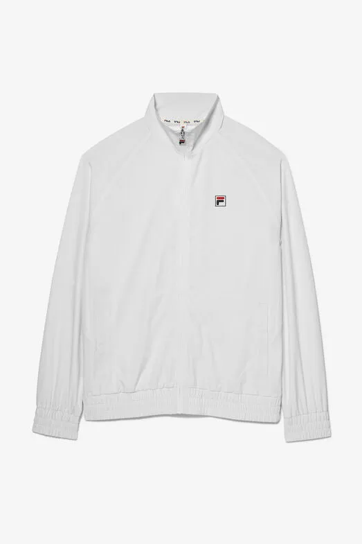 Mens Fila Woven Court Track Jacket (White)