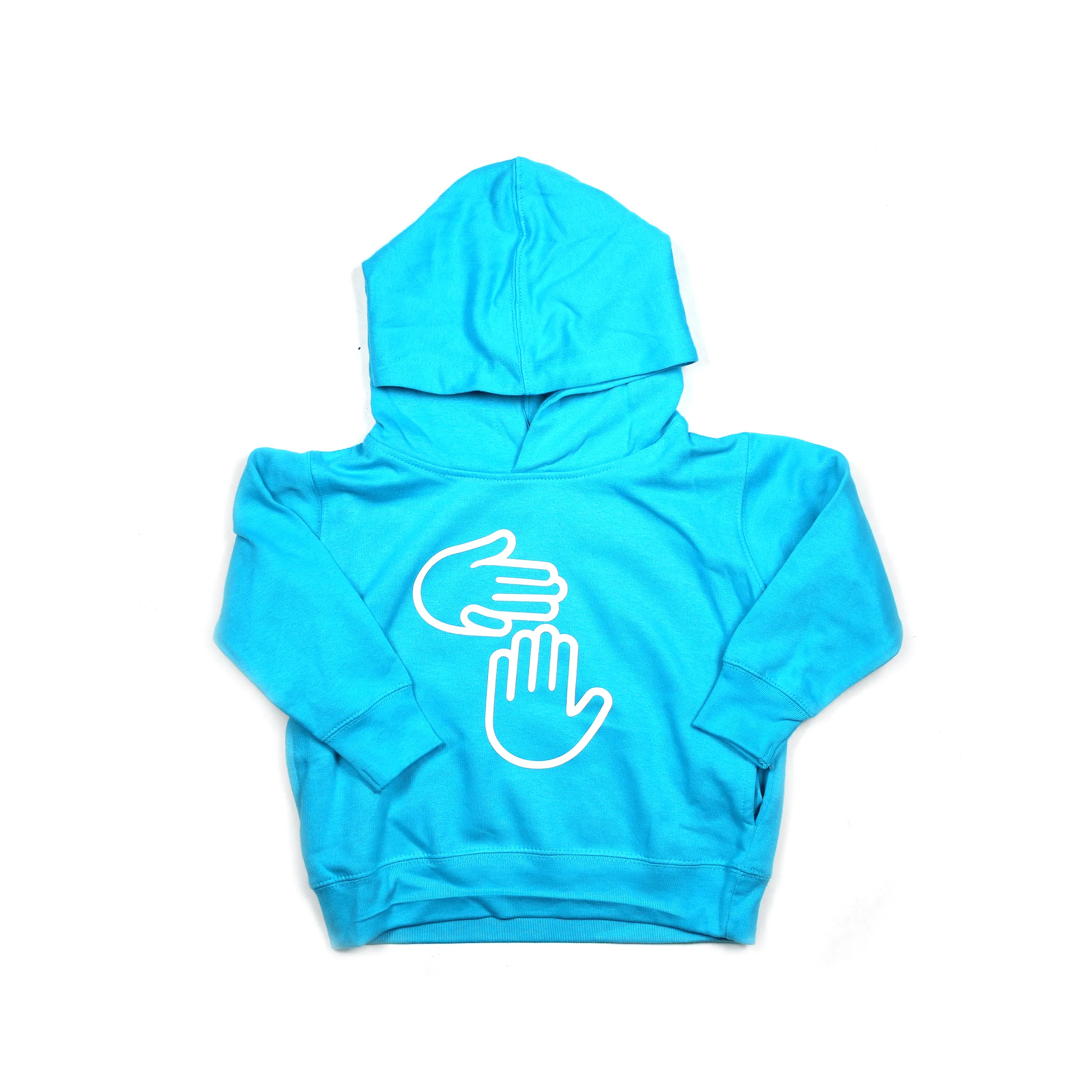 Michigan Hands Toddler Hoodie (Lake Blue)