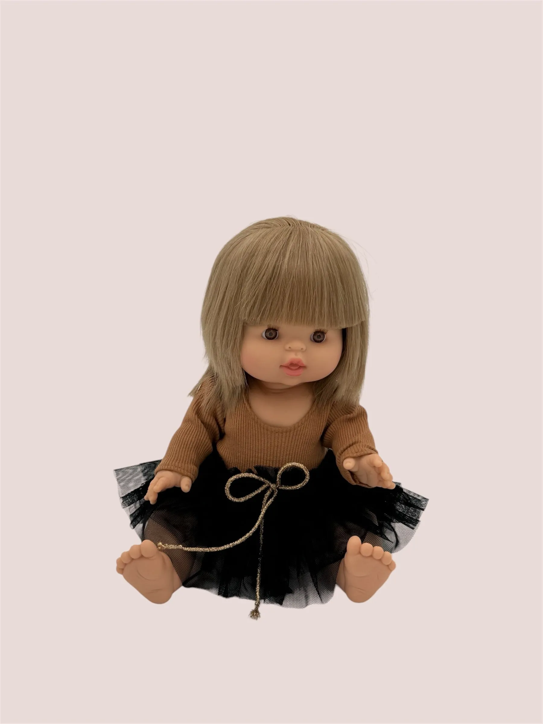 Minikane Doll Clothes | Doll Tutu Bodysuit - Espresso Noir