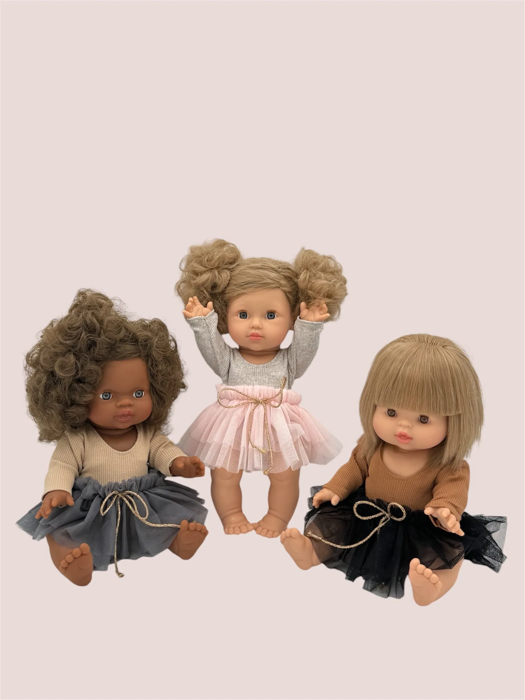 Minikane Doll Clothes | Doll Tutu Bodysuit - Espresso Noir