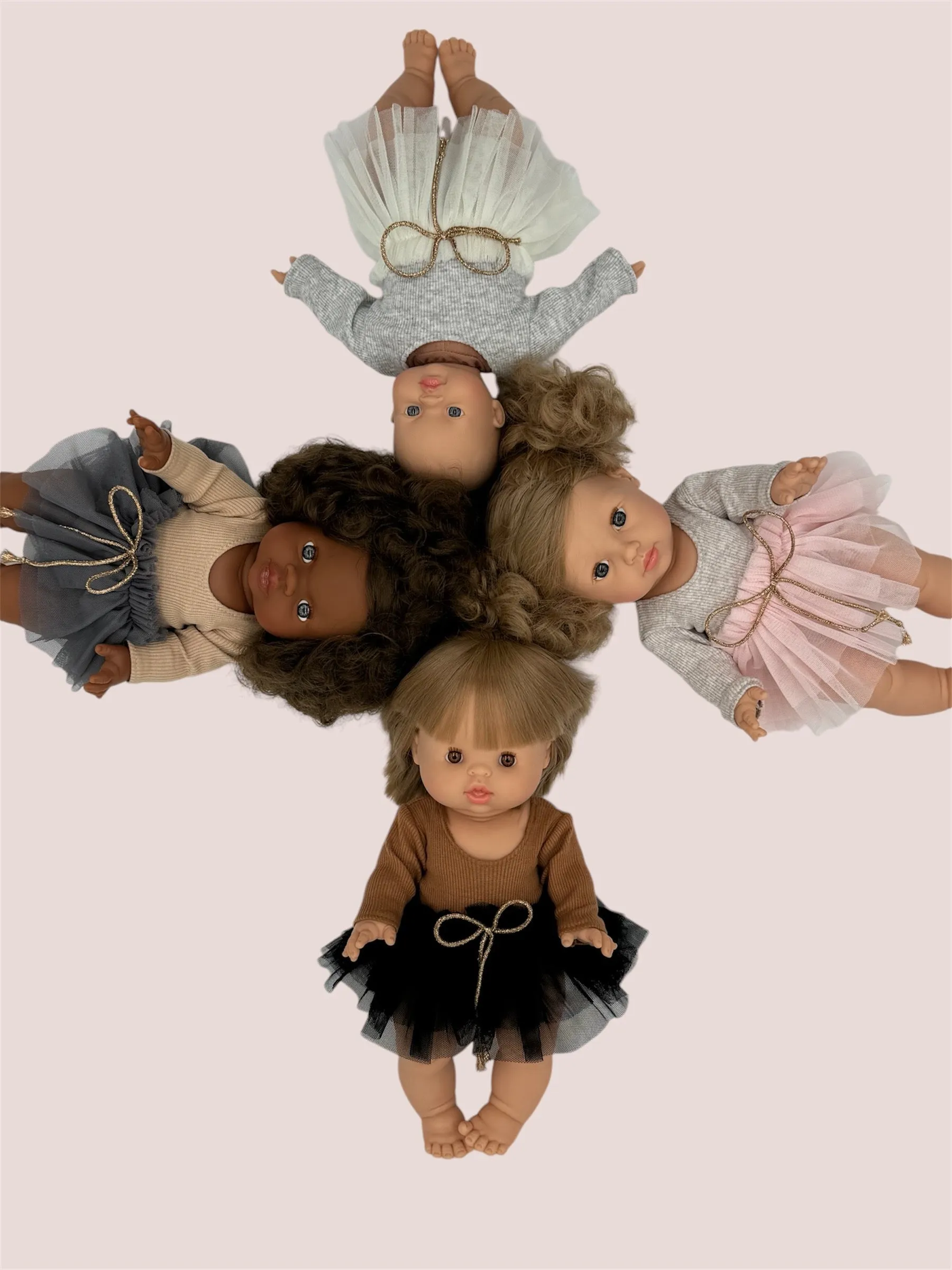 Minikane Doll Clothes | Doll Tutu Bodysuit - Espresso Noir