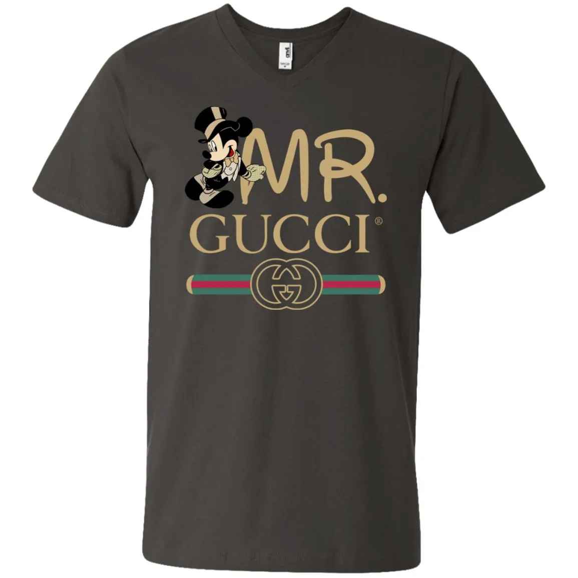 Mr Mickey Gucci Couple Disney Shirt Valentine's Day T-shirt Men V-Neck T-Shirt