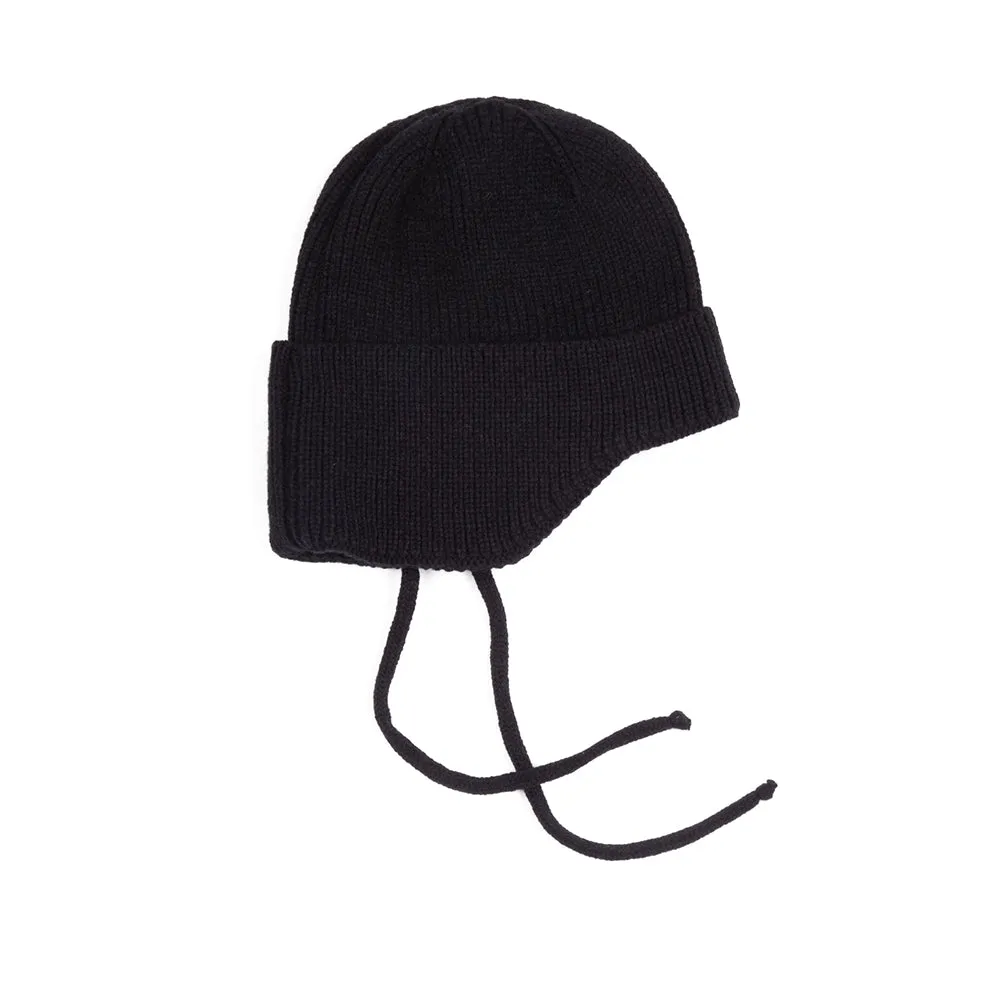 NEWTRO EARFLAP BEANIE BLACK