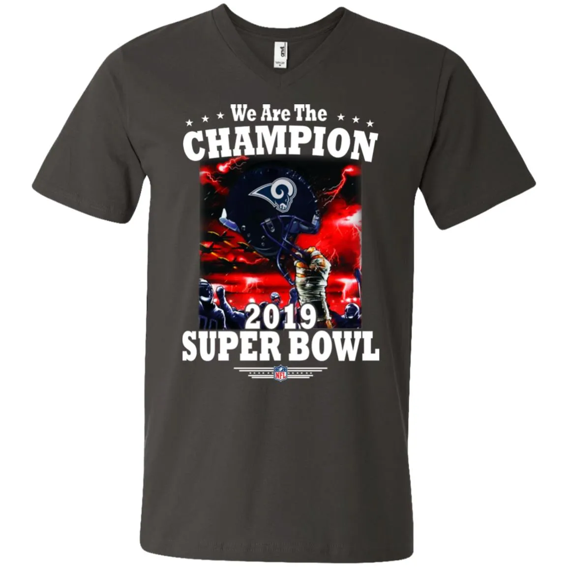 Nfl – Los Angeles Rams We Are The Champion 2019 Super Bowl Football Men V-Neck T-Shirt