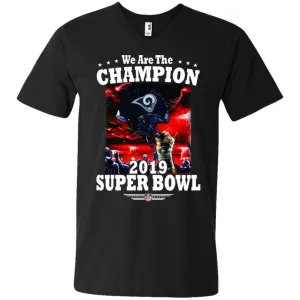 Nfl – Los Angeles Rams We Are The Champion 2019 Super Bowl Football Men V-Neck T-Shirt