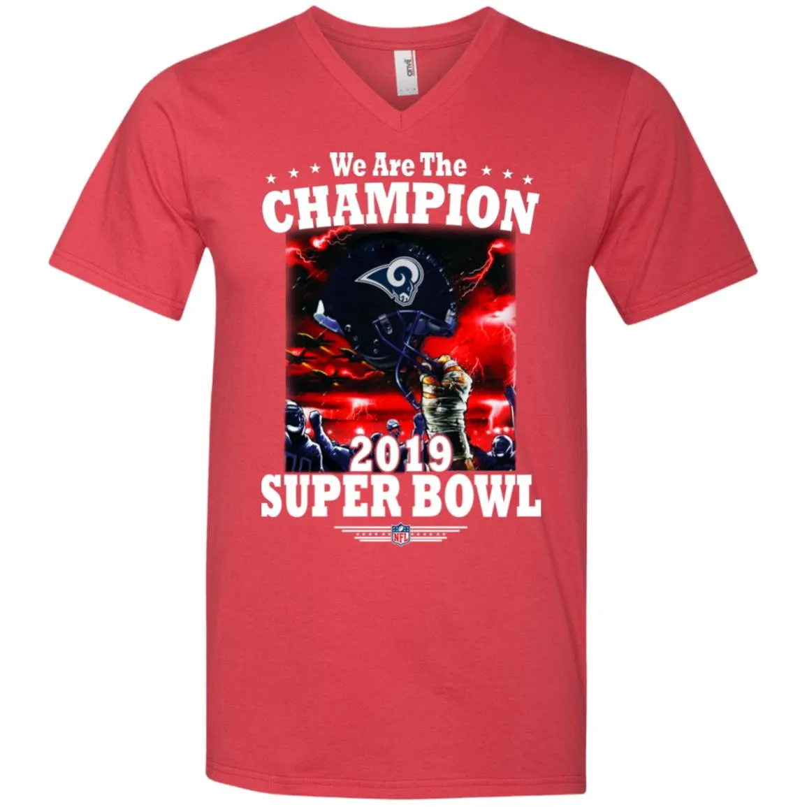 Nfl – Los Angeles Rams We Are The Champion 2019 Super Bowl Football Men V-Neck T-Shirt