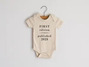 Organic First Edition 2023 Book Style Organic Baby Bodysuit