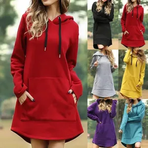 Oversized Pullover Hoodie Body Dress