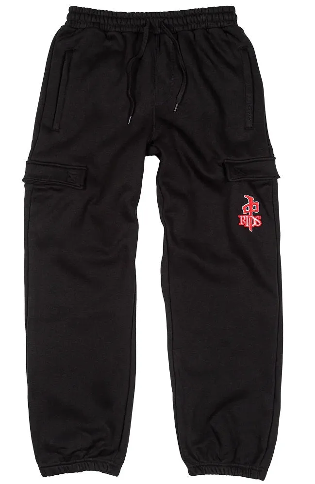 RDS OG Emblem Cargo Sweatpants, Black