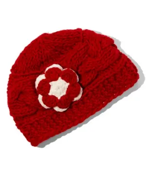 Red Zoe Wool Beanie -