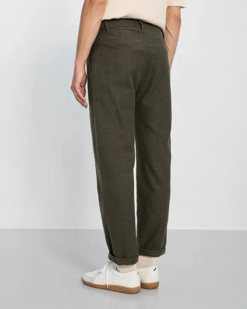 ROTHOLZ Everyday flannel pant moss green men / unisex