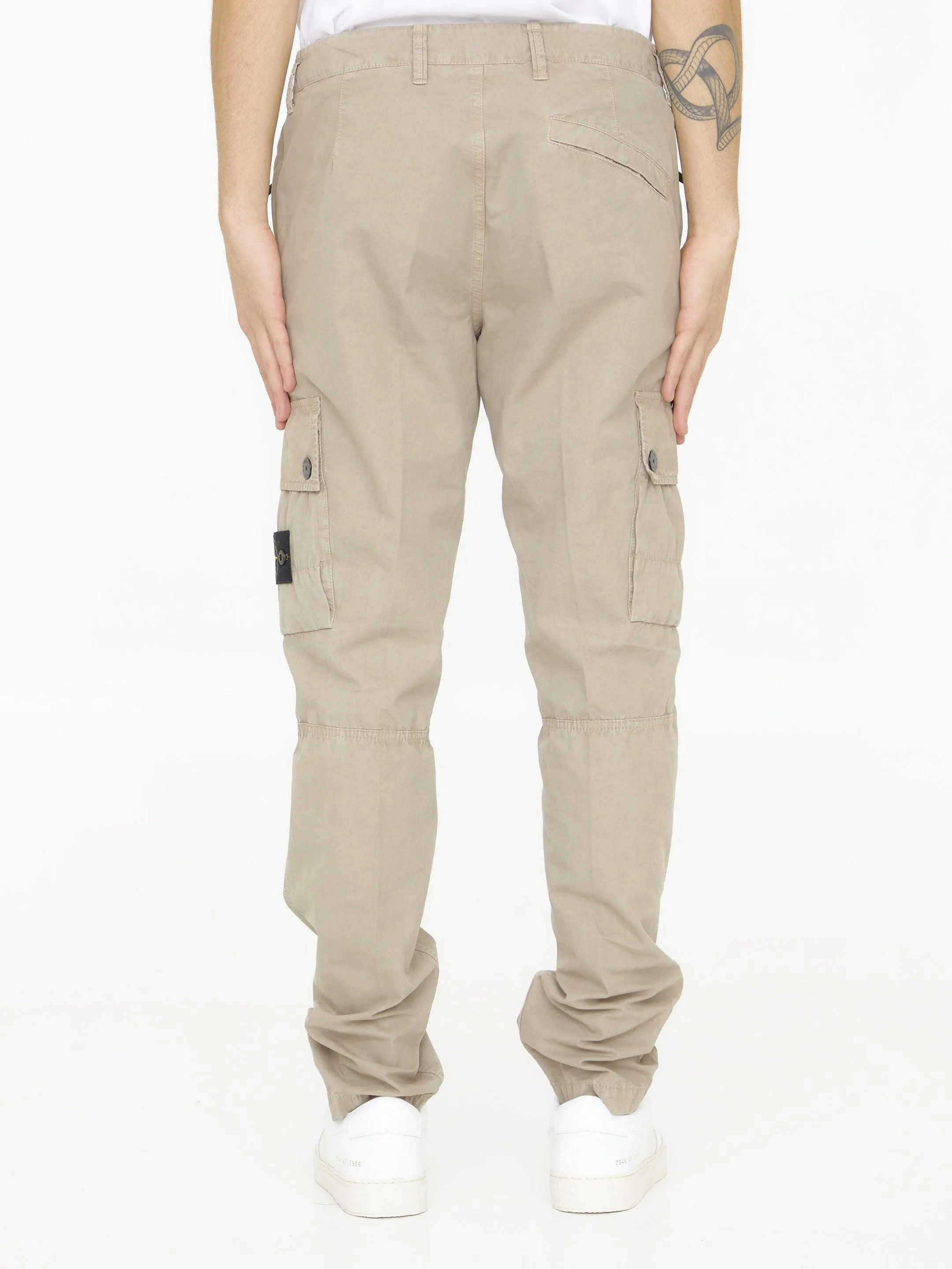 Stone Island Cargo Pants In Beige