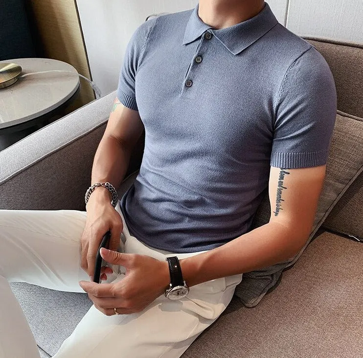 Summer Cotton Short-Sleeve Polo T-Shirt