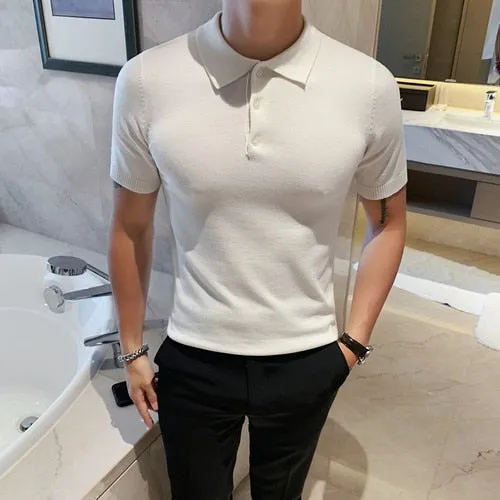 Summer Cotton Short-Sleeve Polo T-Shirt