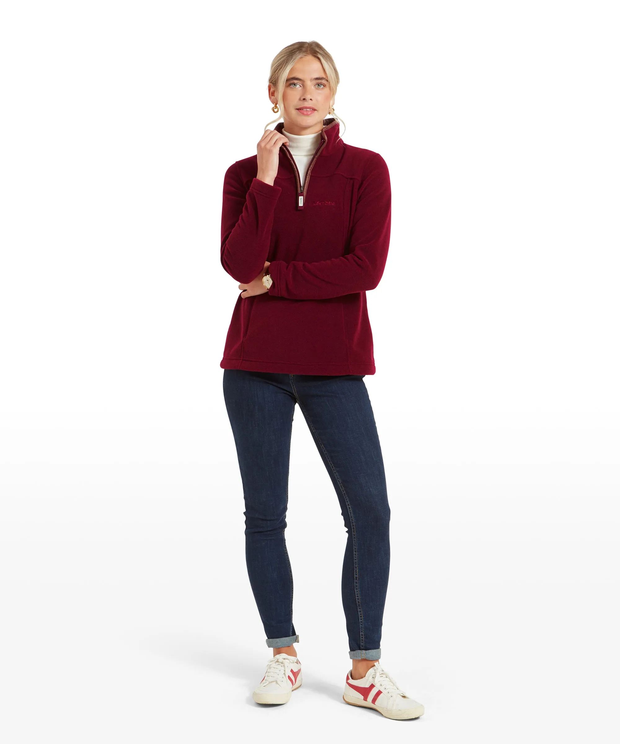 Tilton II Quarter Zip Fleece - Claret