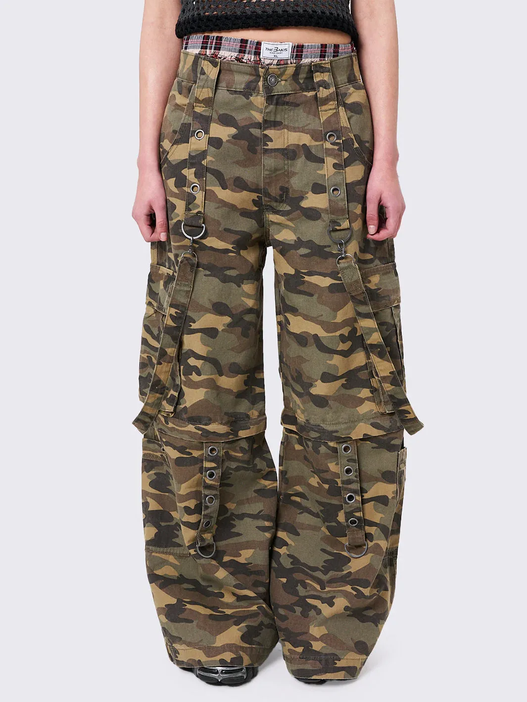 TREK WIDE LEG CARGO PANTS - CAMO