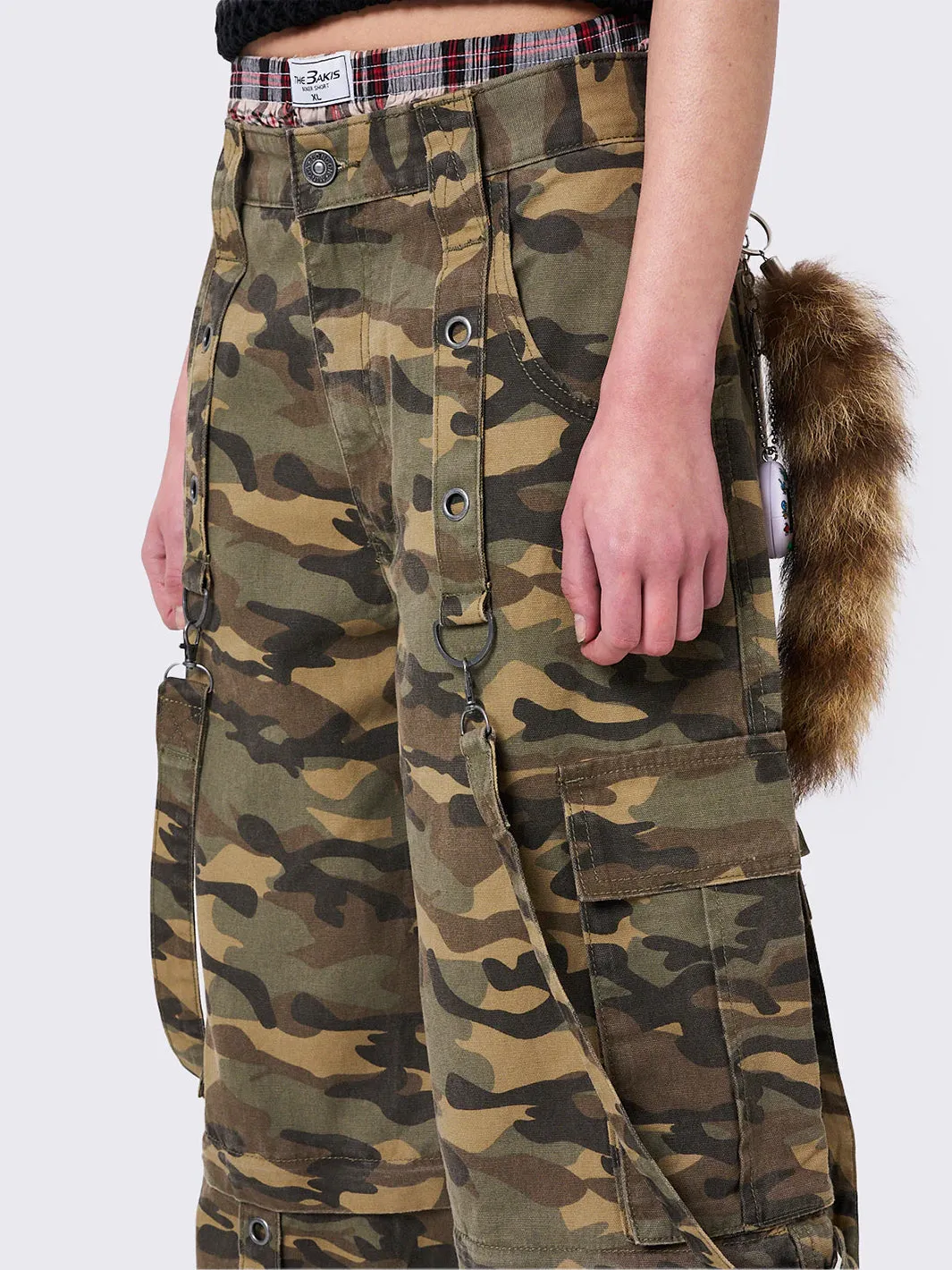 TREK WIDE LEG CARGO PANTS - CAMO