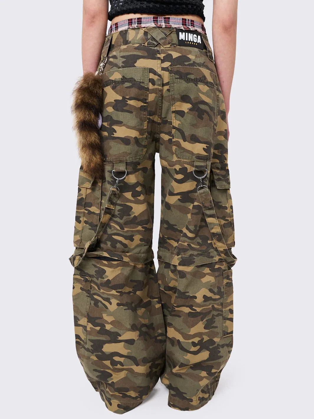 TREK WIDE LEG CARGO PANTS - CAMO